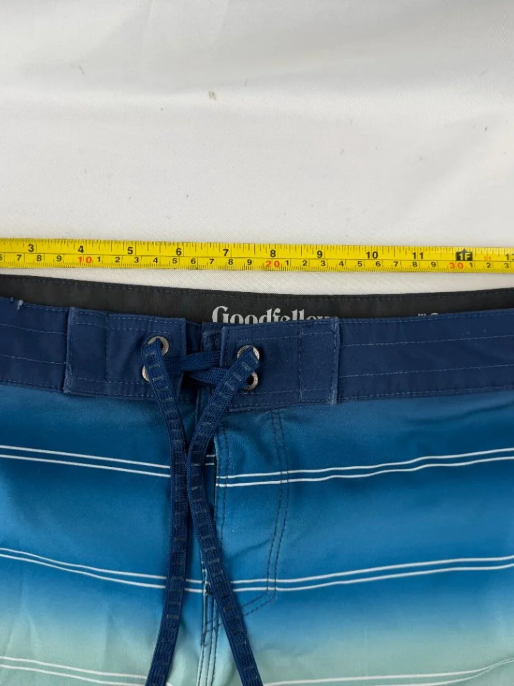 Goodfellow & Co Blue Ombre Striped Board Shorts Mens Size 30 Swim Trunks